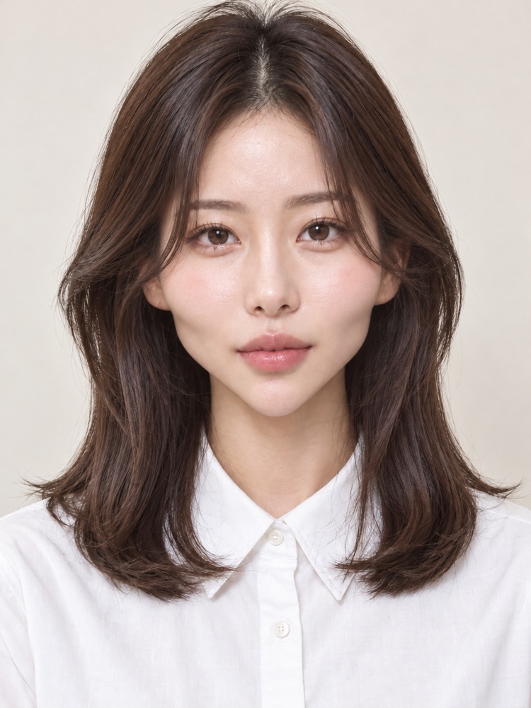 菱形臉・28 歲剪長側瀏海