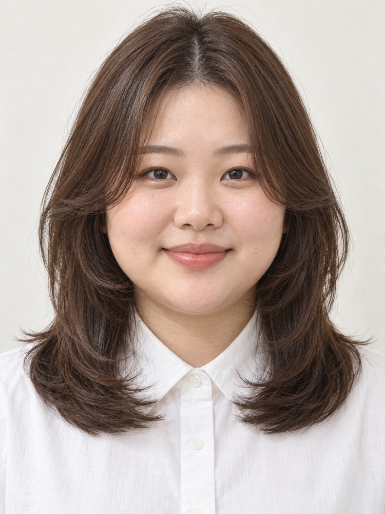 圓臉・24 歲剪長側瀏海