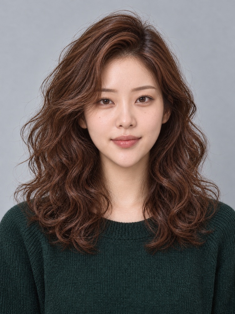 倒三角臉・25 歲剪復古捲燙
