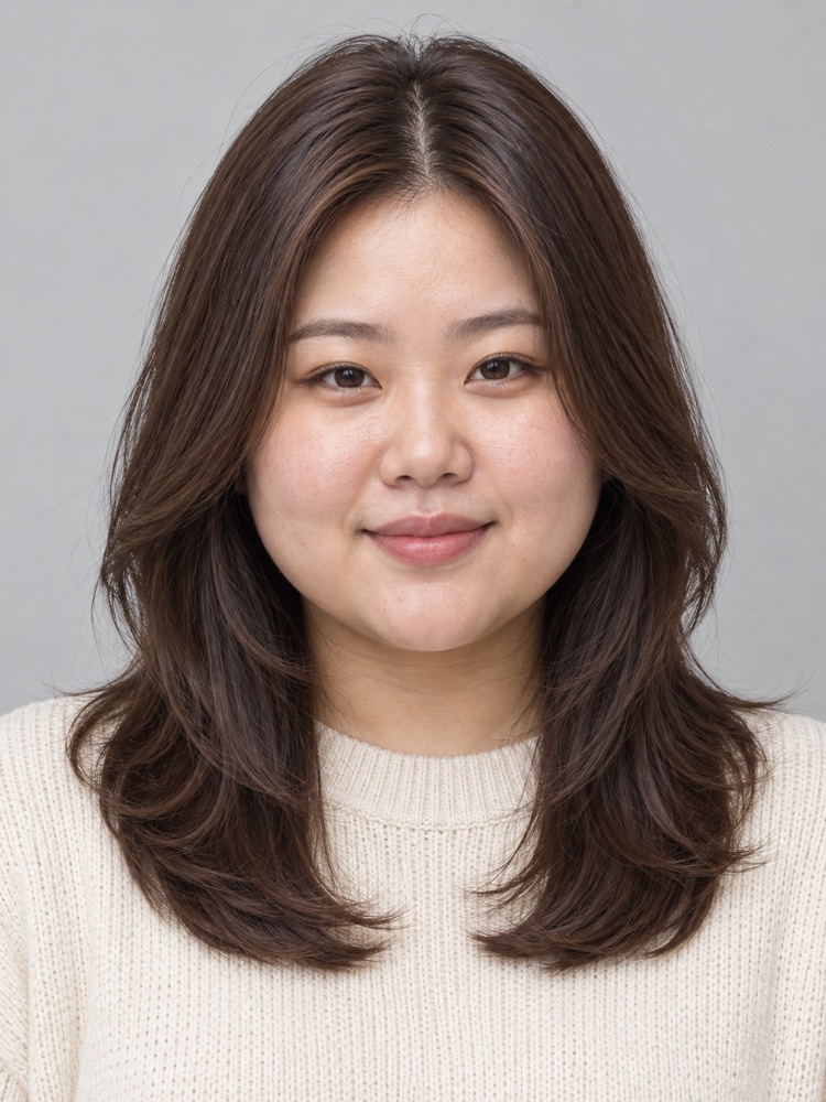 圓臉・肉肉臉・25 歲剪層次剪