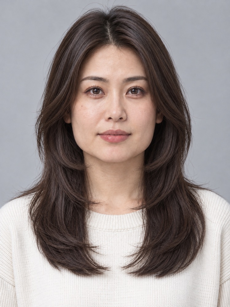 方臉・下顎寬・33 歲剪層次剪