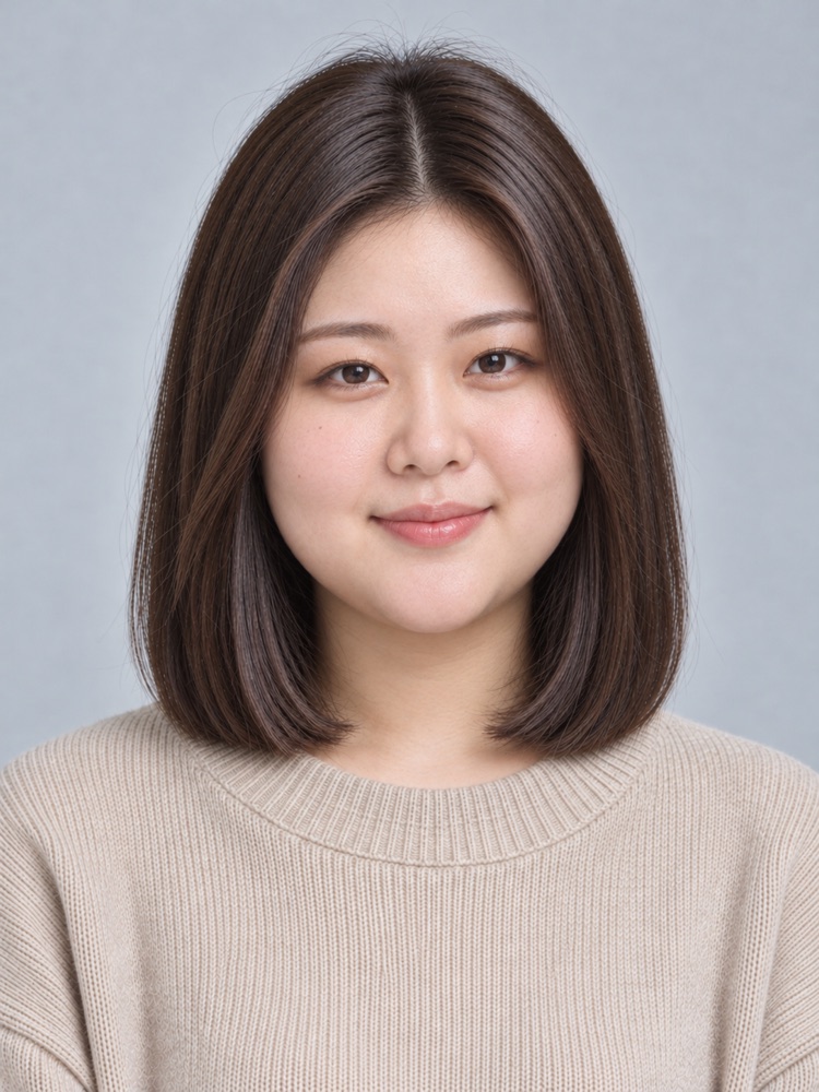 圓臉・25 歲剪長鮑伯