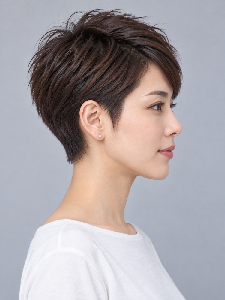 精靈短髮側面
