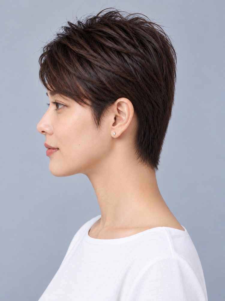 後腦扁・30 歲剪精靈短髮