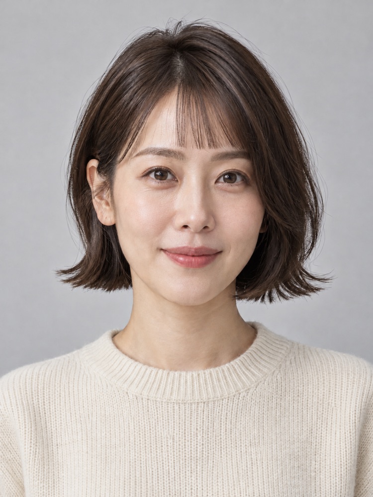 孫藝珍同款:掛耳外翹短髮(虛構模特兒)