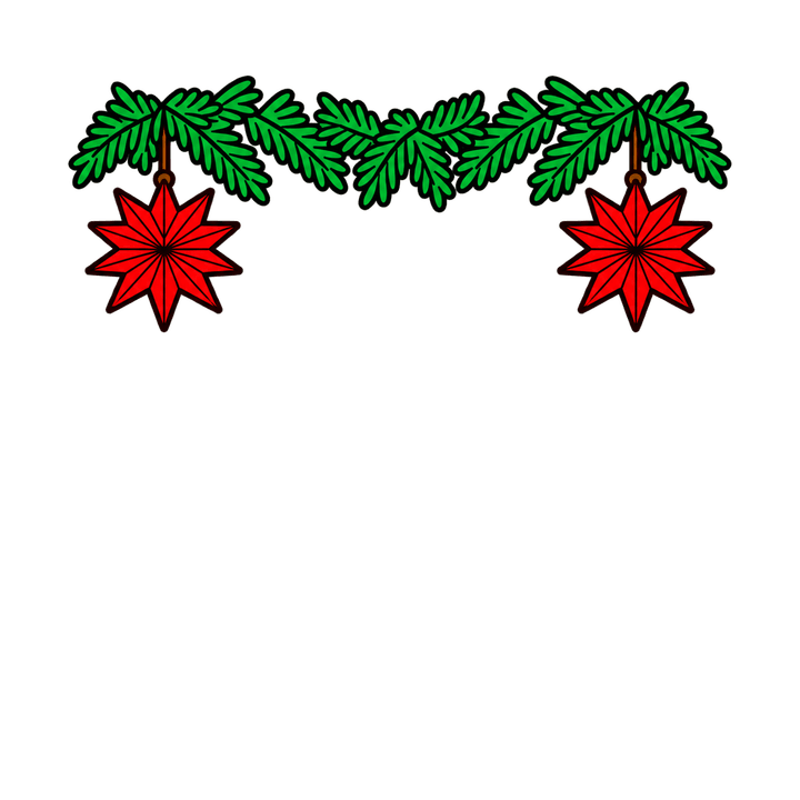 Rahmen mit roten Papiersternen – Weihnachten Clipart, transparentes PNG