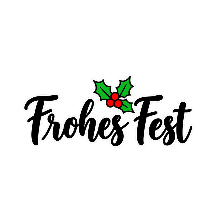 Schwarzer Schriftzug Frohes Fest – Weihnachten Clipart, transparentes PNG
