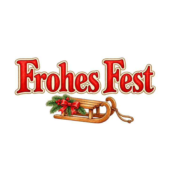 Roter Serifen-Schriftzug Frohes Fest – Weihnachten Clipart, transparentes PNG