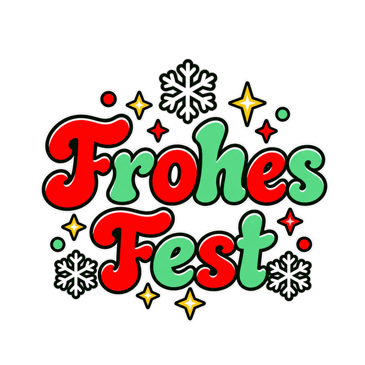 Rot-mintgrüner Retro-Schriftzug Frohes Fest – Weihnachten Clipart, transparentes PNG
