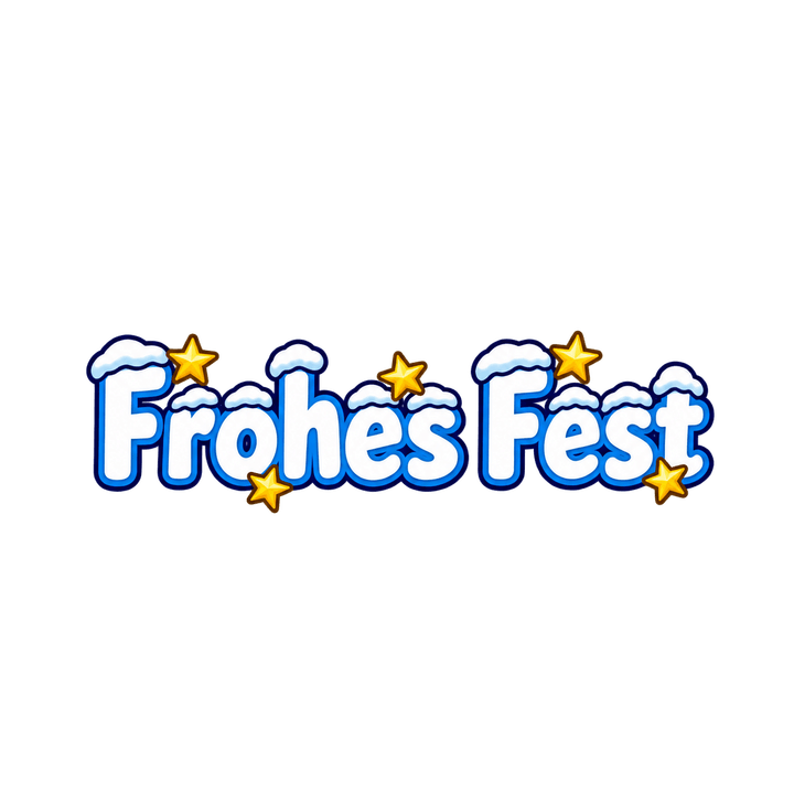 Verschneiter Schriftzug Frohes Fest – Weihnachten Clipart, transparentes PNG