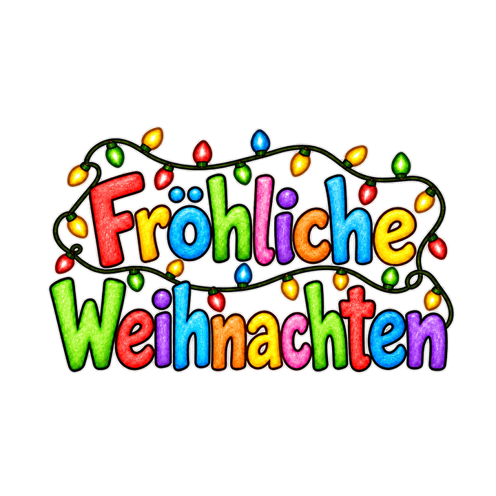 Bunter Schriftzug Fröhliche Weihnachten – Weihnachten Clipart, transparentes PNG