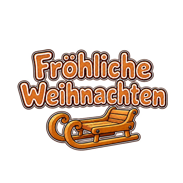 Lebkuchen-Schriftzug Fröhliche Weihnachten – Weihnachten Clipart, transparentes PNG