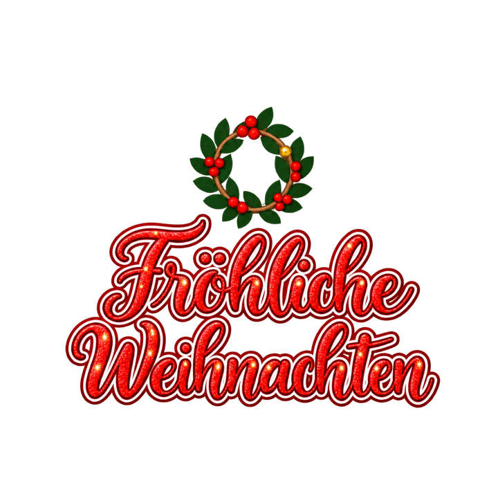 Roter Glitzer-Schriftzug Fröhliche Weihnachten – Weihnachten Clipart, transparentes PNG
