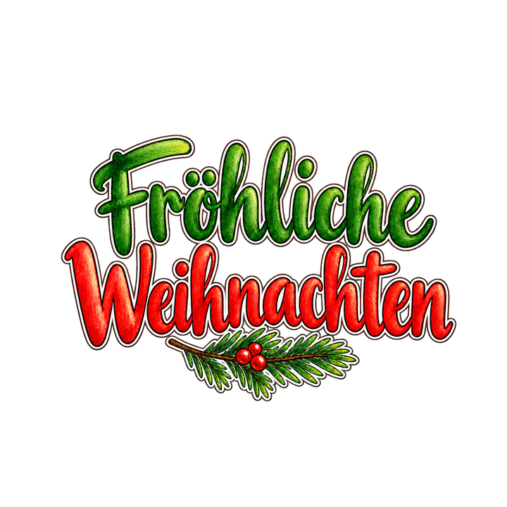 Grün-roter Schriftzug Fröhliche Weihnachten – Weihnachten Clipart, transparentes PNG
