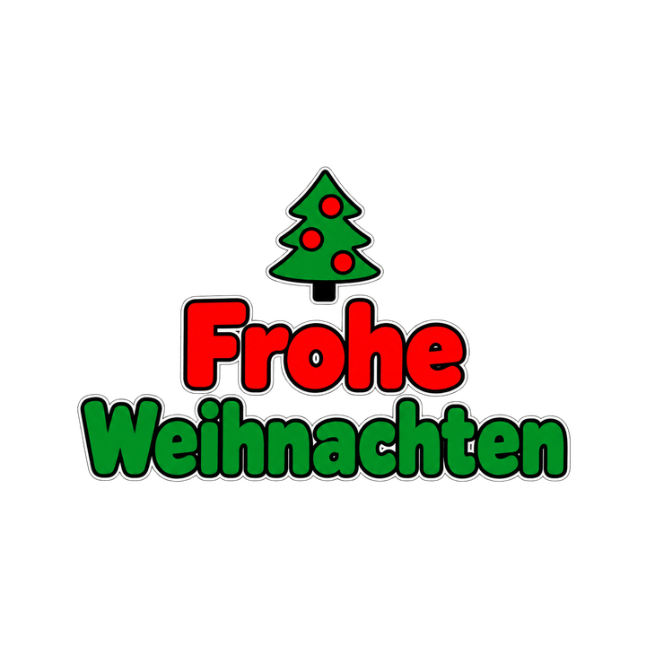 Rot-grüne Blockschrift Frohe Weihnachten – Weihnachten Clipart, transparentes PNG