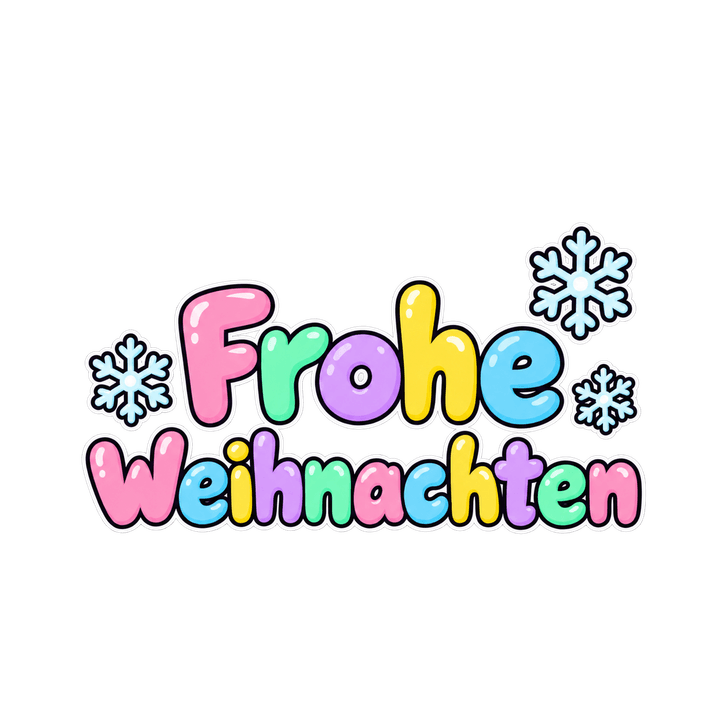 Pastell-Schriftzug Frohe Weihnachten – Weihnachten Clipart, transparentes PNG
