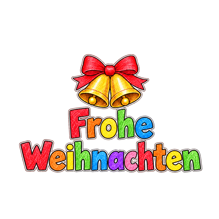 Bunter Schriftzug Frohe Weihnachten – Weihnachten Clipart, transparentes PNG