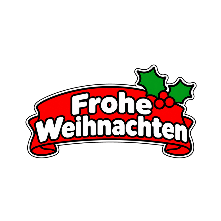 Rotes Schriftband Frohe Weihnachten – Weihnachten Clipart, transparentes PNG