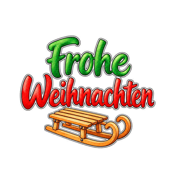 Grün-roter Schriftzug Frohe Weihnachten – Weihnachten Clipart, transparentes PNG