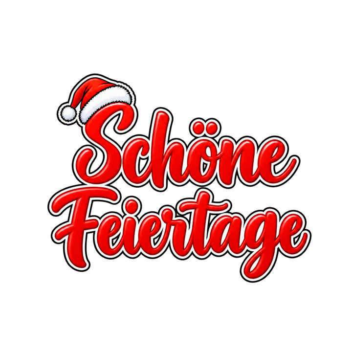 Roter Pinsel-Schriftzug Schöne Feiertage – Weihnachten Clipart, transparentes PNG