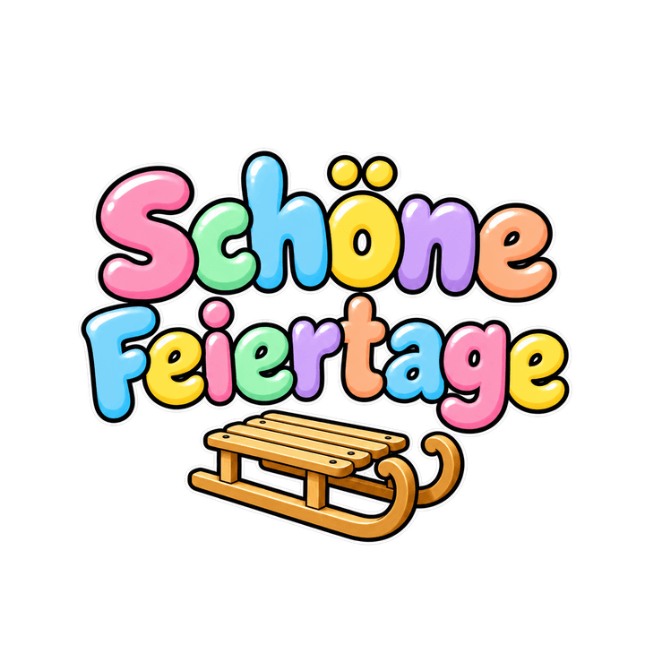 Pastell-Schriftzug Schöne Feiertage – Weihnachten Clipart, transparentes PNG