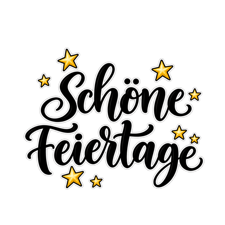 Schwarzer Schriftzug Schöne Feiertage – Weihnachten Clipart, transparentes PNG
