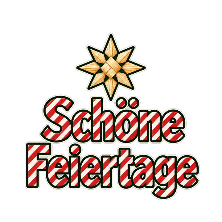 Zuckerstangen-Schriftzug Schöne Feiertage – Weihnachten Clipart, transparentes PNG