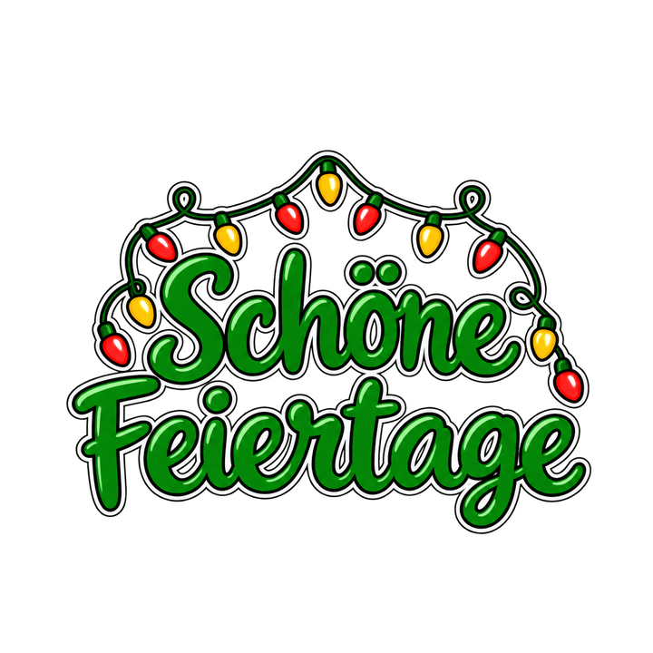 Grüner Schriftzug Schöne Feiertage – Weihnachten Clipart, transparentes PNG