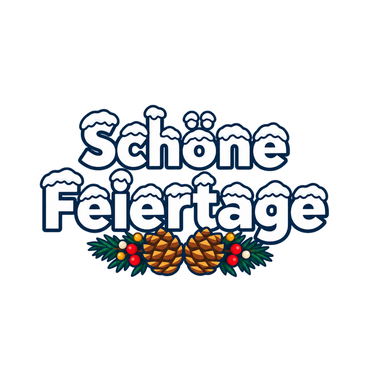 Verschneiter Schriftzug Schöne Feiertage – Weihnachten Clipart, transparentes PNG
