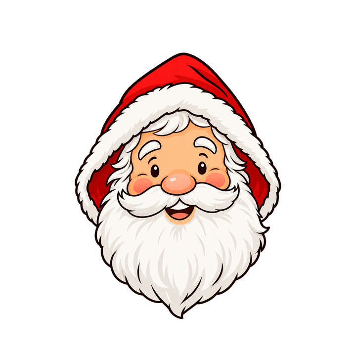 Nikolauskopf mit roter Kapuze – Weihnachten Clipart, transparentes PNG