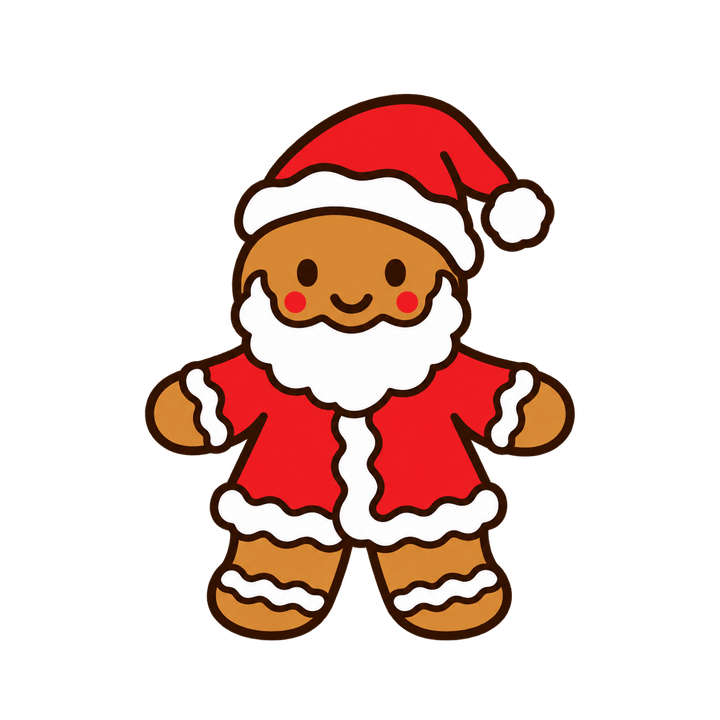 Lebkuchenmann als Nikolaus – Weihnachten Clipart, transparentes PNG