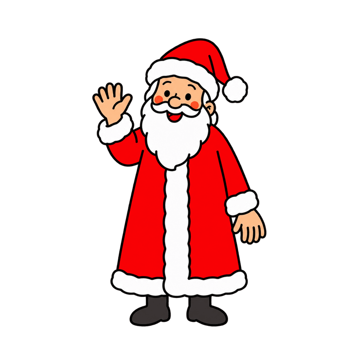 Winkender Nikolaus – Weihnachten Clipart, transparentes PNG
