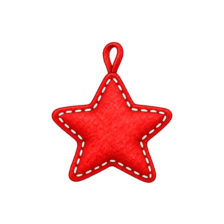 Roter Filzstern – Weihnachten Clipart, transparentes PNG