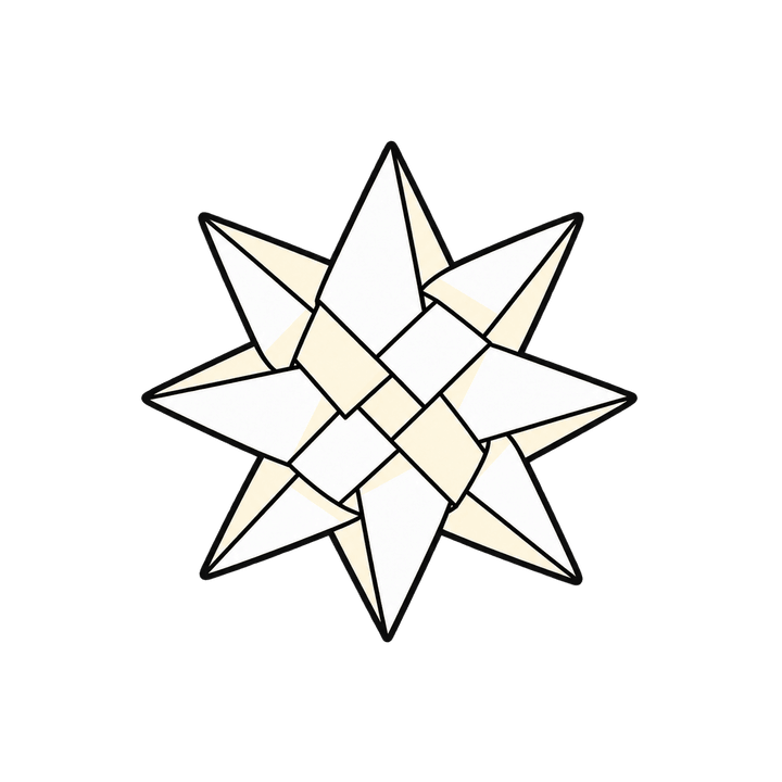 Weißer Fröbelstern – Weihnachten Clipart, transparentes PNG