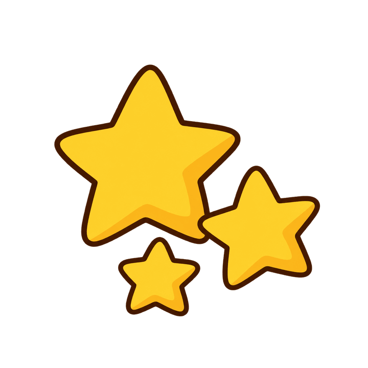 Drei goldene Sterne – Weihnachten Clipart, transparentes PNG