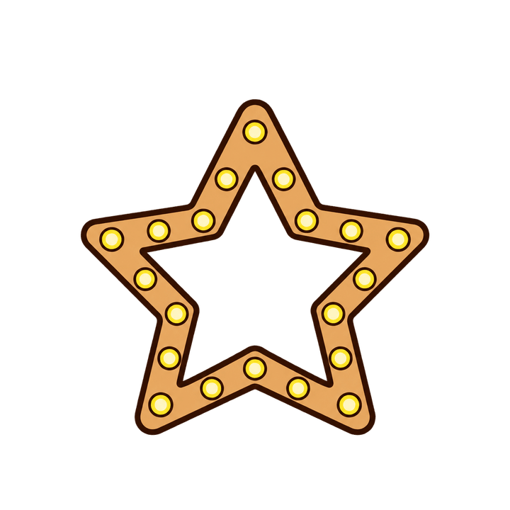 Holzstern mit Lichtern – Weihnachten Clipart, transparentes PNG