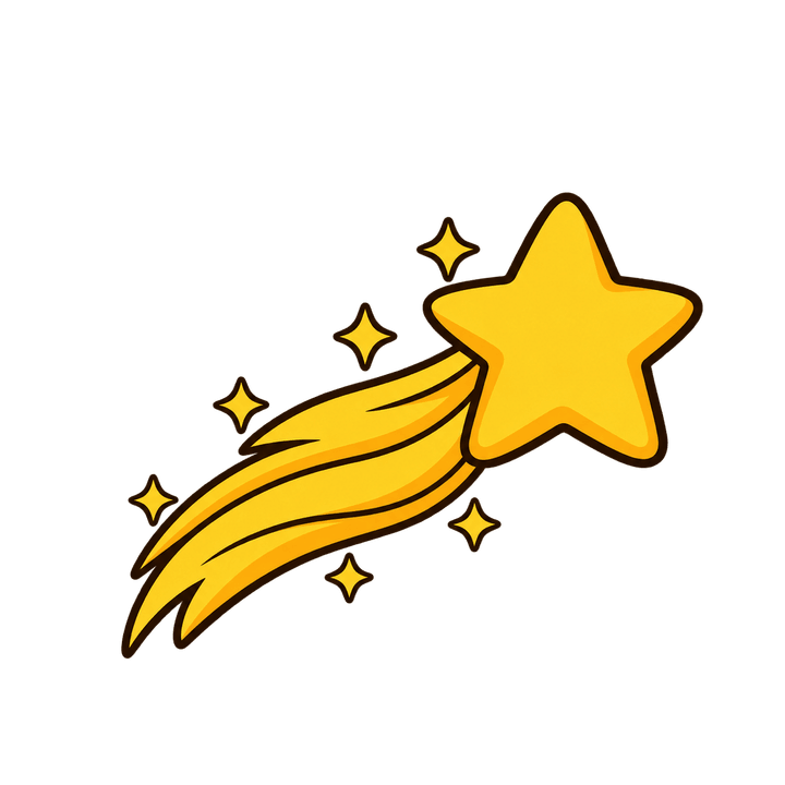 Goldene Sternschnuppe – Weihnachten Clipart, transparentes PNG