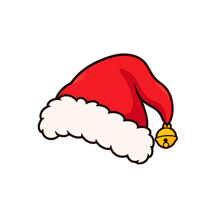 Gorro com sininho – Natal PNG com fundo transparente