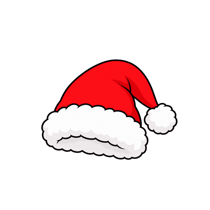 Gorro clássico vermelho – Natal PNG com fundo transparente