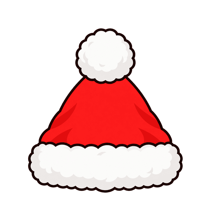 Gorro de frente – Natal PNG com fundo transparente