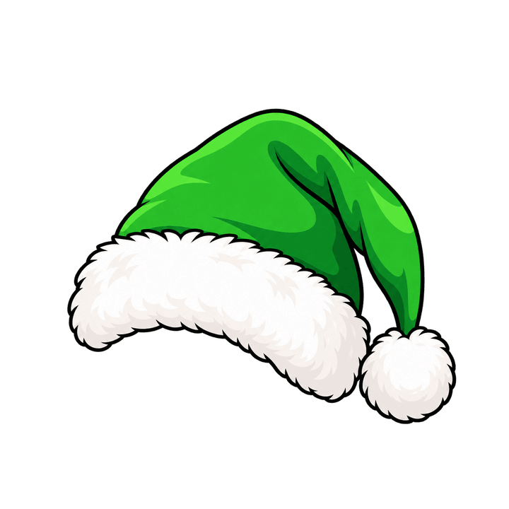Gorro verde – Natal PNG com fundo transparente