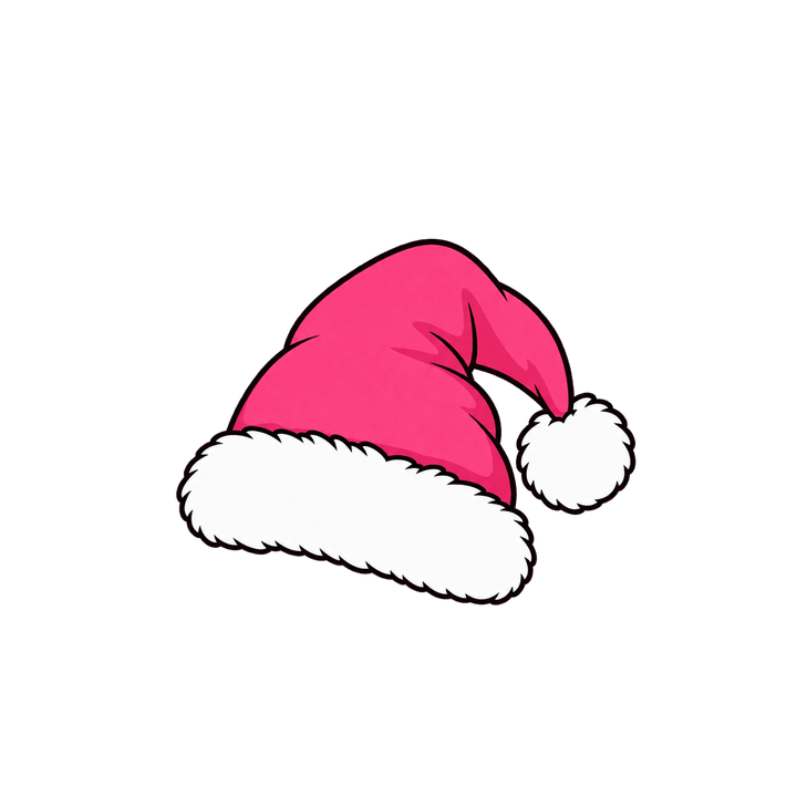 Gorro rosa – Natal PNG com fundo transparente