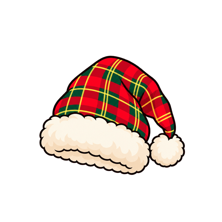 Gorro xadrez – Natal PNG com fundo transparente