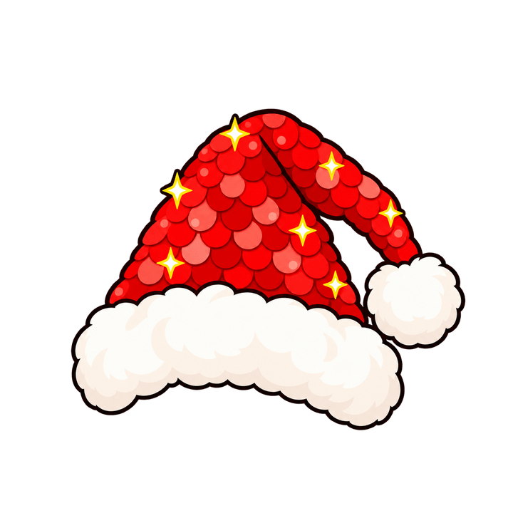 Gorro de paetê – Natal PNG com fundo transparente