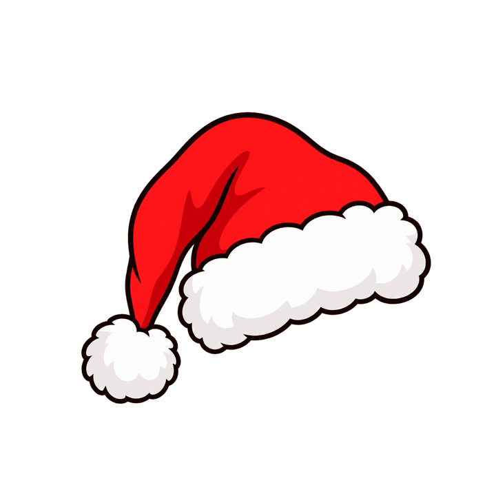 Gorro de lado – Natal PNG com fundo transparente