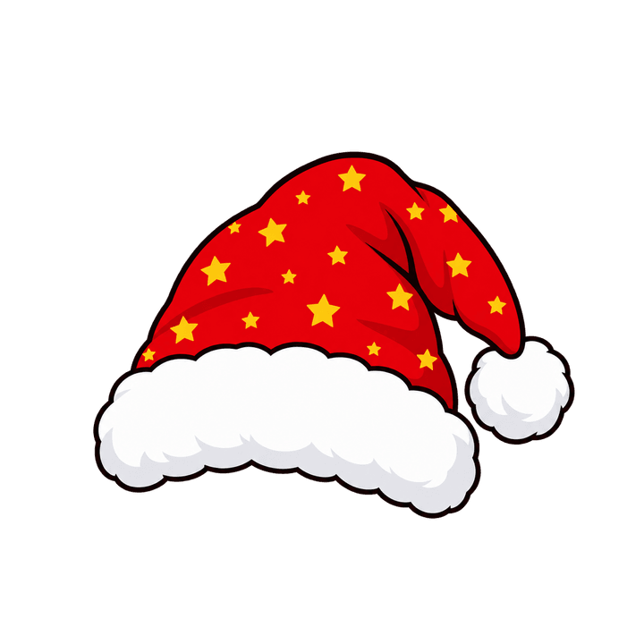 Gorro com estrelinhas – Natal PNG com fundo transparente