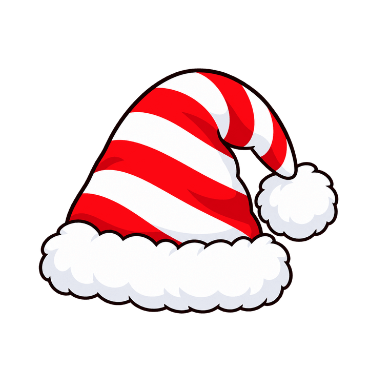 Gorro listrado – Natal PNG com fundo transparente