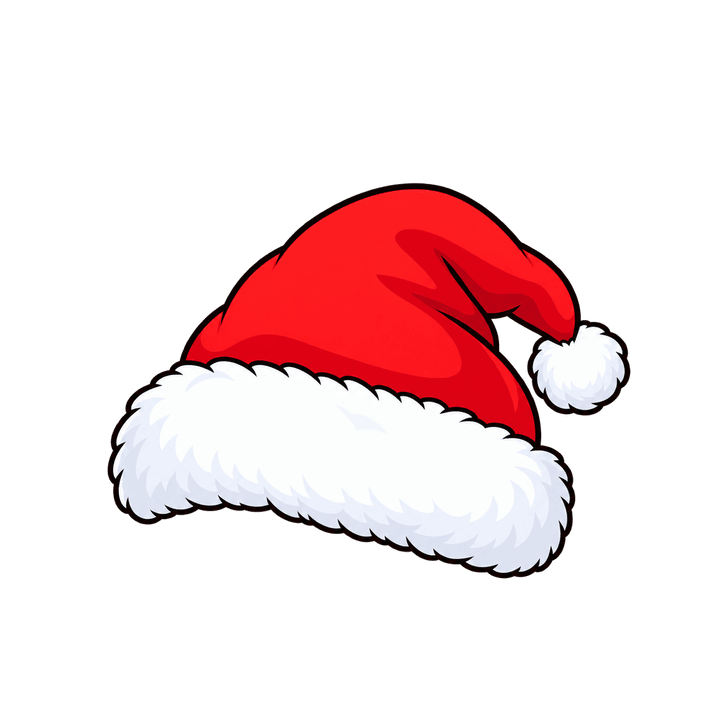 Gorro inclinado à direita – Natal PNG com fundo transparente