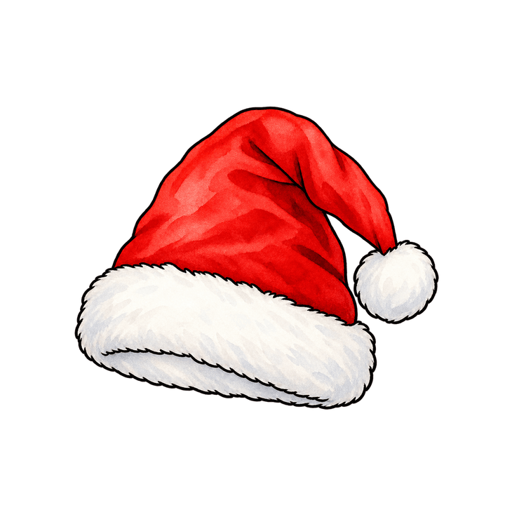 Gorro em aquarela – Natal PNG com fundo transparente