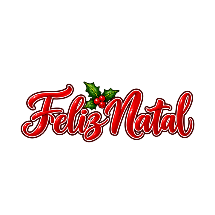 Feliz Natal em pincel – Natal PNG com fundo transparente